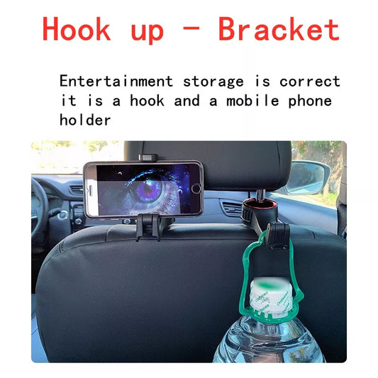 2 in 1 Car Seat Hook for Purses,Bags with Phone Holder